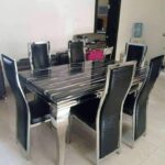 6 Seaters Animal Marble Dining Set