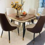 4-seater luxury marble dining set