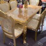6-seater Royal Designed Gold Dining Set