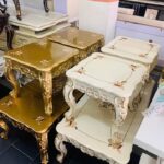 Royal Designed Wooden Centre Table With 2 Sides Stools